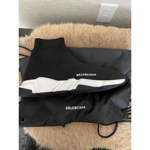Size 10- Balenciaga Speed Trainer 2019 Black White